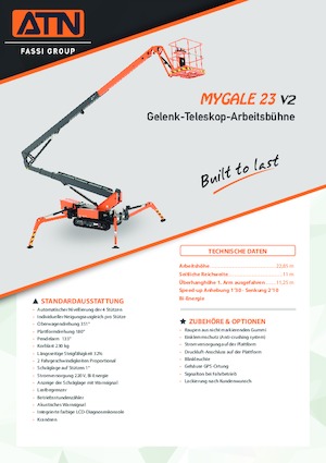 Crawler Articulating Boom Lifts ATN MYGALE 23