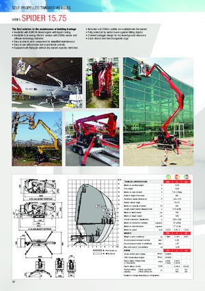 Crawler Articulating Boom Lifts Platform Basket SPIDER 15.75 PRO E