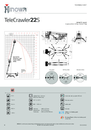 Crawler Articulating Boom Lifts Hinowa TeleCrawler 22S