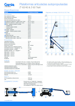 Paletli Mafsall Bomlu Asansörler Genie Z-62/40 TraX