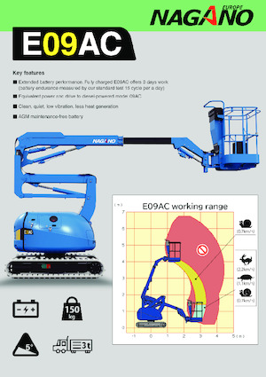 Crawler Articulating Boom Lifts Nagano E09AC