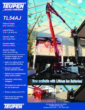 Crawler Articulating Boom Lifts TEUPEN TL54AJ 