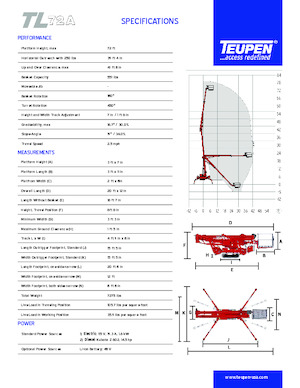 Crawler Articulating Boom Lifts TEUPEN TL72A