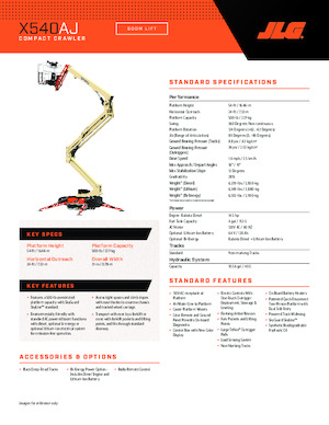 Crawler Articulating Boom Lifts JLG X540AJ