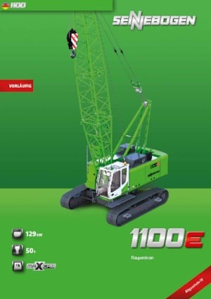 Paletli vinçler - kafes patlaması Sennebogen 1100