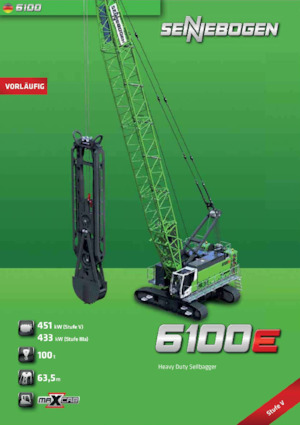 Paletli vinçler - kafes patlaması Sennebogen 6100E