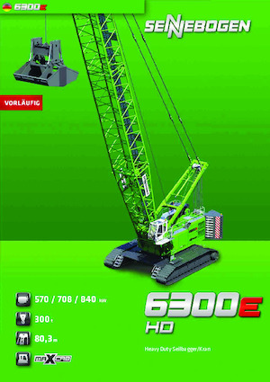 Paletli vinçler - kafes patlaması Sennebogen 6300E