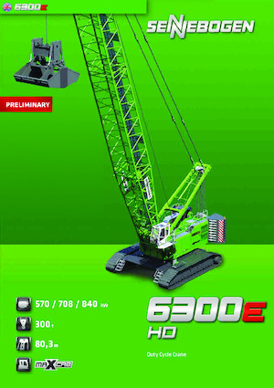 Paletli vinçler - kafes patlaması Sennebogen 6300E