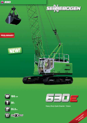 Crawler cranes - Lattice boom Sennebogen 630E