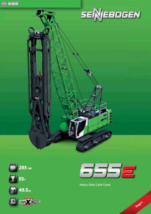 Crawler cranes - Lattice boom Sennebogen 655E