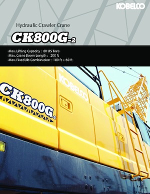 Crawler cranes - Lattice boom Kobelco CK800G-2