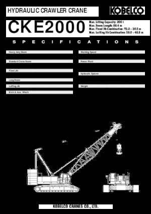 Crawler cranes - Lattice boom Kobelco CKE 2000