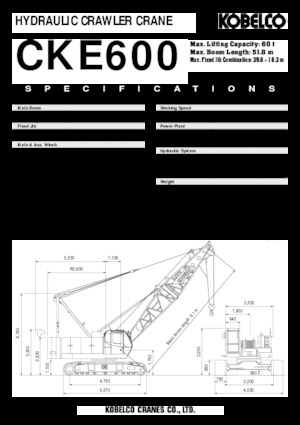Crawler cranes - Lattice boom Kobelco CKE 600