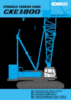 Crawler cranes - Lattice boom Kobelco CKE1800