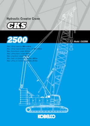Paletli vinçler - kafes patlaması Kobelco CKS2500