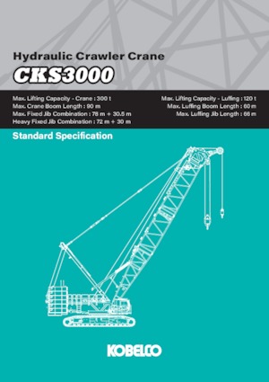 Paletli vinçler - kafes patlaması Kobelco CKS3000