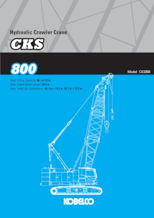 Crawler cranes - Lattice boom Kobelco CKS800