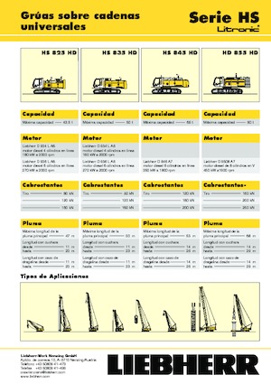 Crawler cranes - Lattice boom Liebherr HS 871 HD (19,6 t)