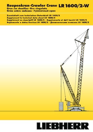 Crawler cranes - Lattice boom Liebherr LR 1600/2-W