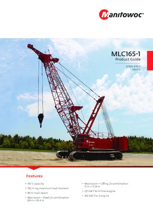 Crawler cranes - Lattice boom Manitowoc MLC165-1