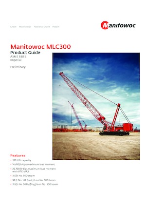 Paletli vinçler - kafes patlaması Manitowoc MLC300