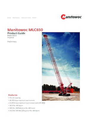 Paletli vinçler - kafes patlaması Manitowoc MLC650