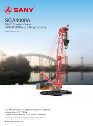 Paletli vinçler - kafes patlaması Sany SCA4000A