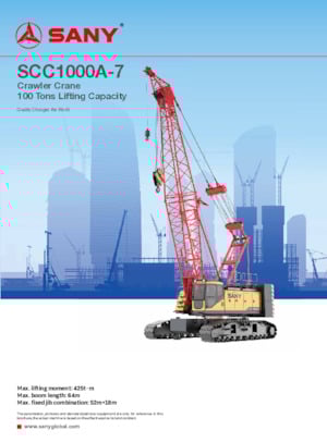 Crawler cranes - Lattice boom Sany SCC1000A-7
