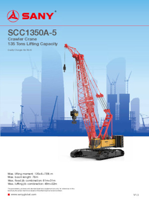 Crawler cranes - Lattice boom Sany SCC1350A-5