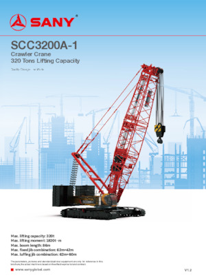 Crawler cranes - Lattice boom Sany SCC3200A-1