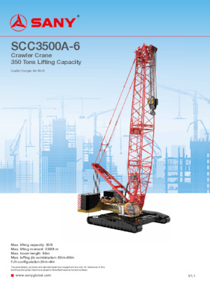 Crawler cranes - Lattice boom Sany SCC3500A-6