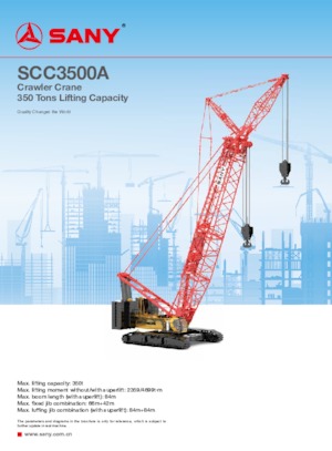 Crawler cranes - Lattice boom Sany SCC3500A