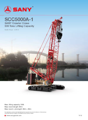 Crawler cranes - Lattice boom Sany SCC5000A-1