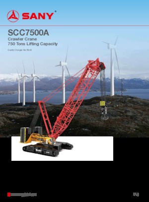 Crawler cranes - Lattice boom Sany SCC7500A