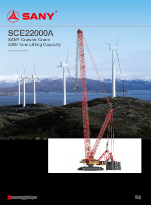 Crawler cranes - Lattice boom Sany SCE22000A