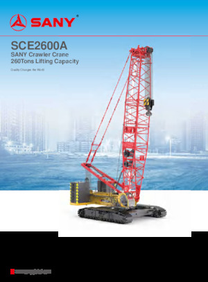 Crawler cranes - Lattice boom Sany SCE2600A
