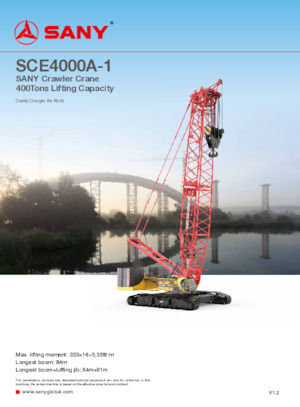 Paletli vinçler - kafes patlaması Sany SCE4000A-1