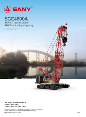 Crawler cranes - Lattice boom Sany SCE4800A