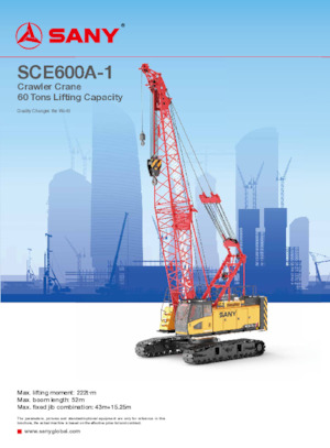 Crawler cranes - Lattice boom Sany SCE600A-1