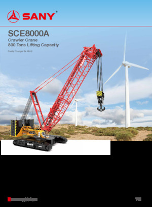 Crawler cranes - Lattice boom Sany SCE8000A