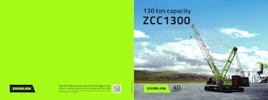 Crawler cranes - Lattice boom Zoomlion ZCC1300
