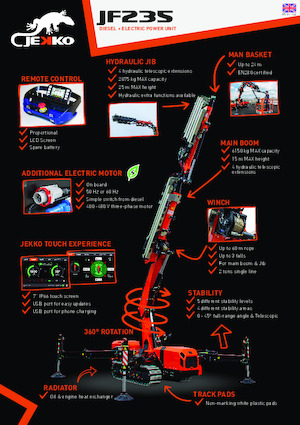 Crawler cranes - Telescopic boom Jekko JF235