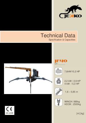 Crawler cranes - Telescopic boom Jekko JF40