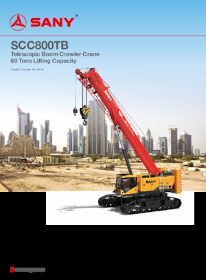 Crawler cranes - Telescopic boom Sany SCC800TB