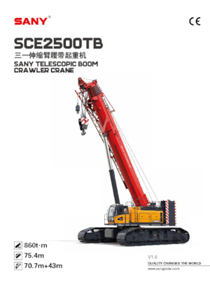 Crawler cranes - Telescopic boom Sany SCE2500TB