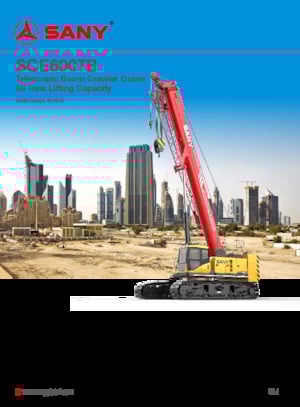 Crawler cranes - Telescopic boom Sany SCE600TB