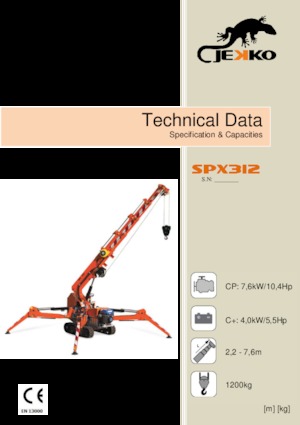 Crawler cranes - Telescopic boom Jekko SPX312