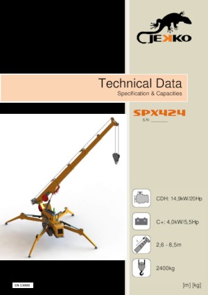 Crawler cranes - Telescopic boom Jekko SPX424