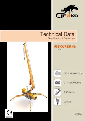 Crawler cranes - Telescopic boom Jekko SPX429