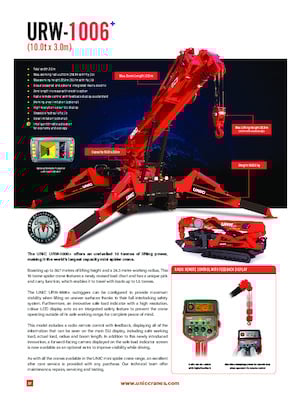 Paletli vinçler - teleskopik bom UNIC URW-1006